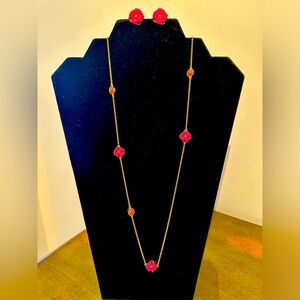 Kate Spade Flower Necklace & Earings